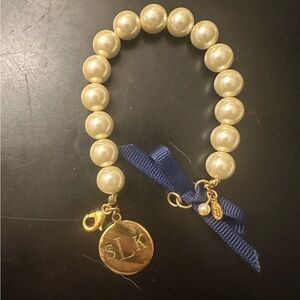 KIEL JAMES PATRICK Monogram Pearl Bracelet